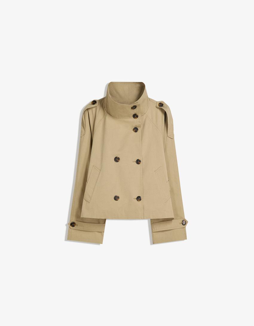 Veyla | Cropped Trench Coat