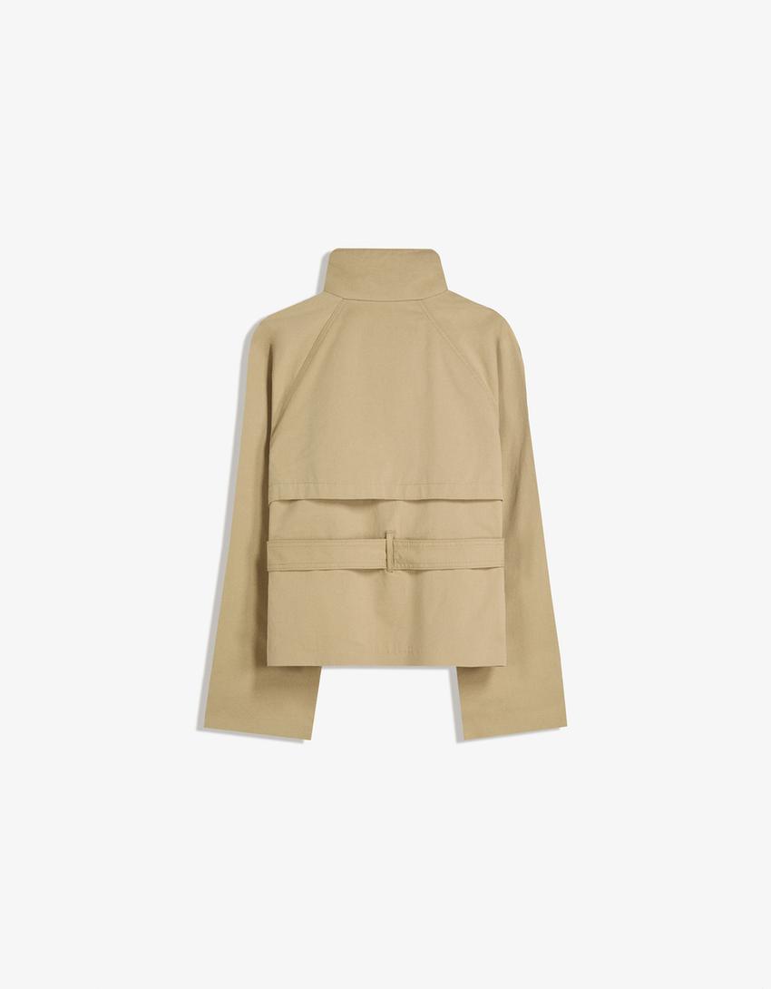Veyla | Cropped Trench Coat