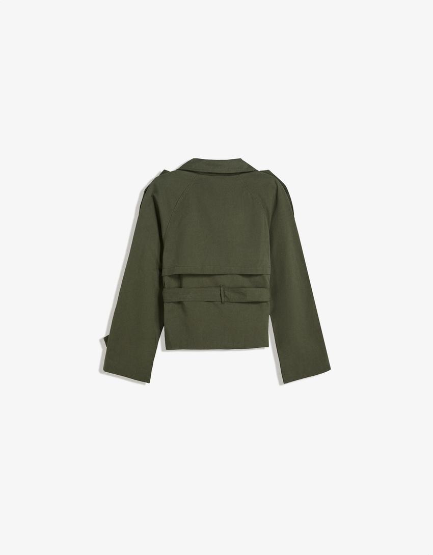 Veyla | Cropped Trench Coat