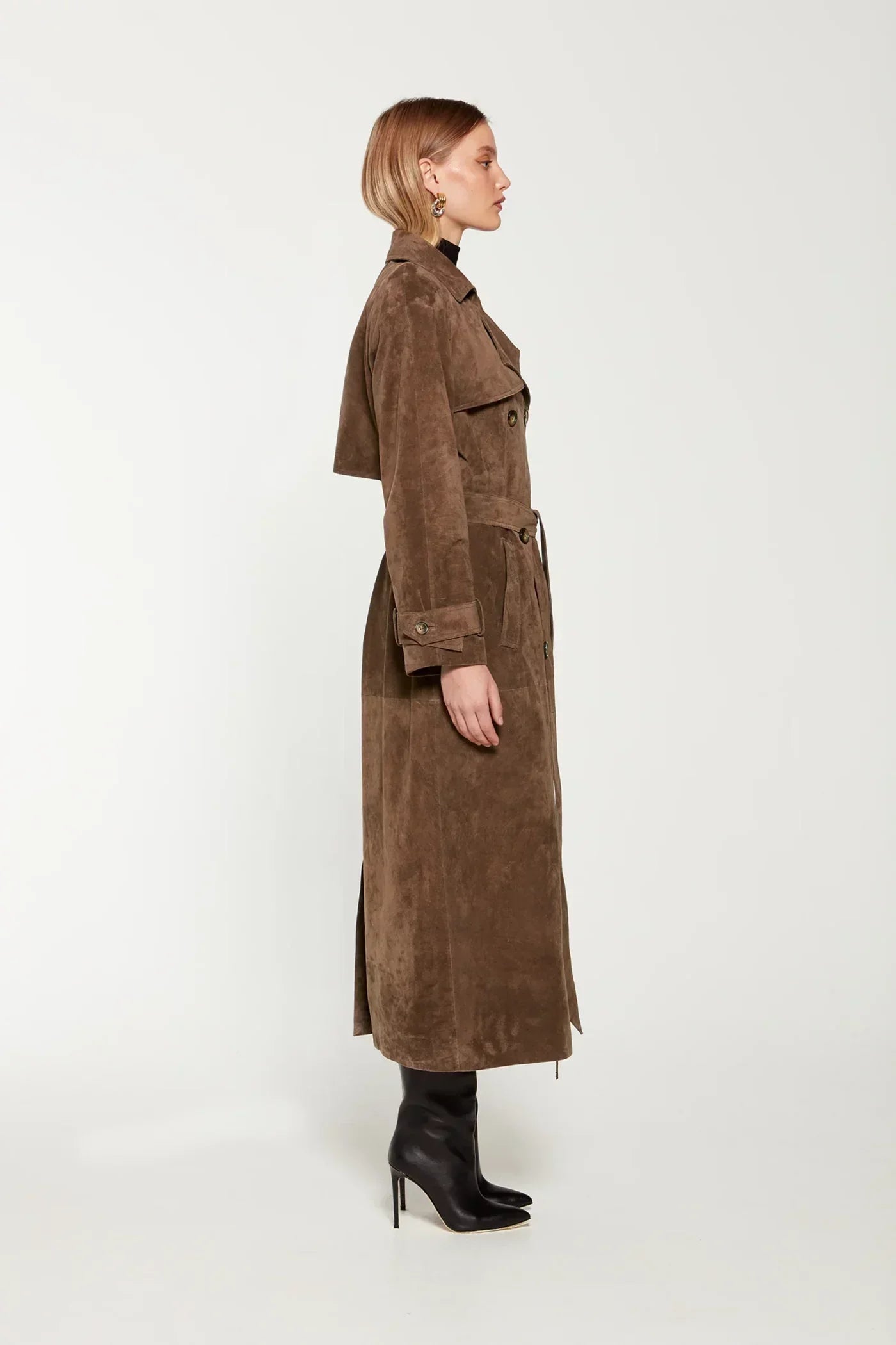 Diana | Suede Trench Coat