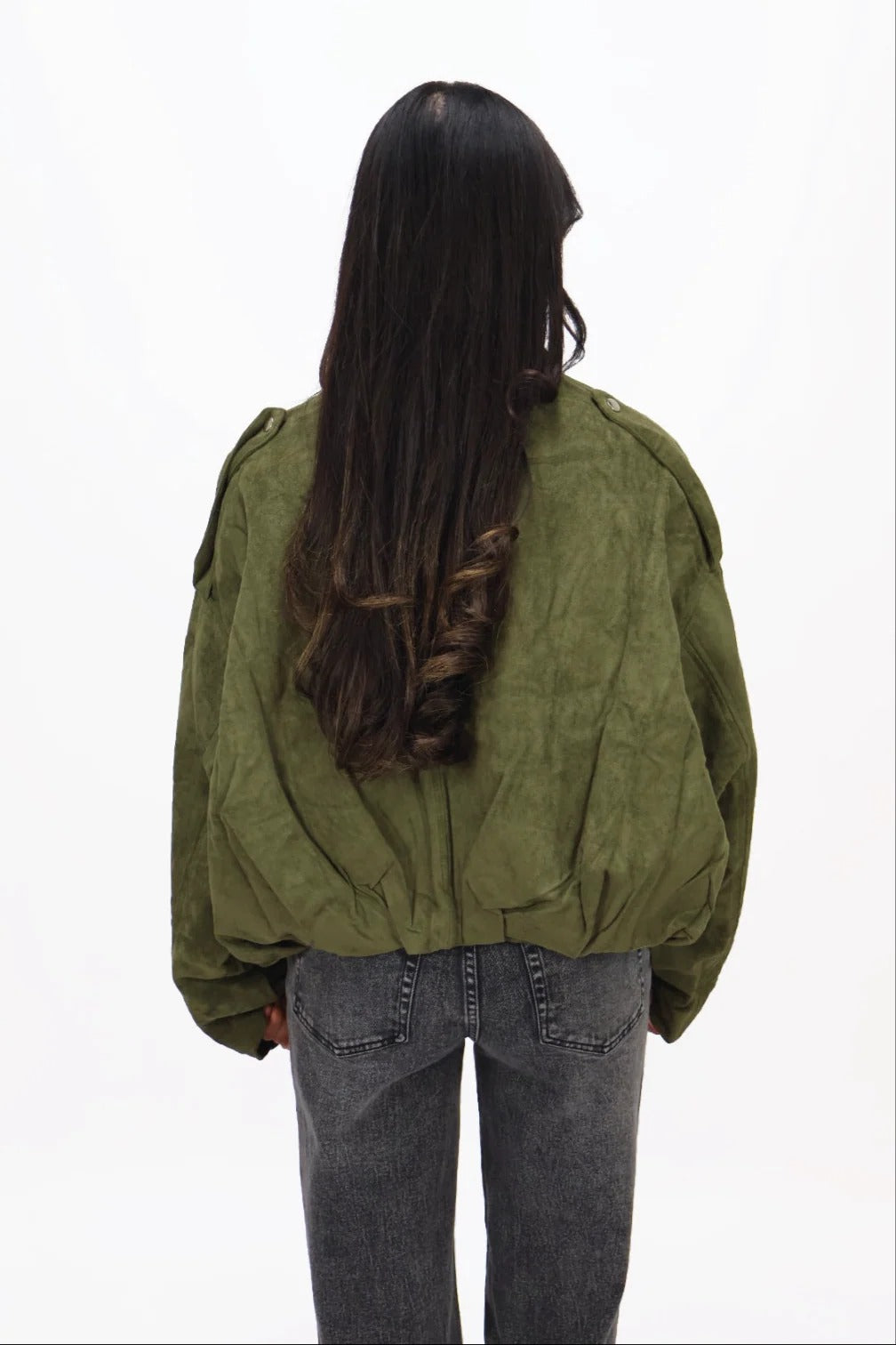 Zarae | Suede Bomber Jacket