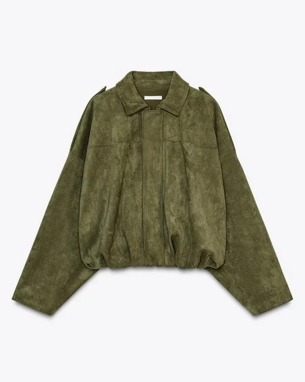 Zarae | Suede Bomber Jacket