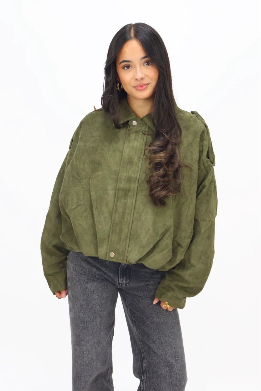 Zarae | Suede Bomber Jacket
