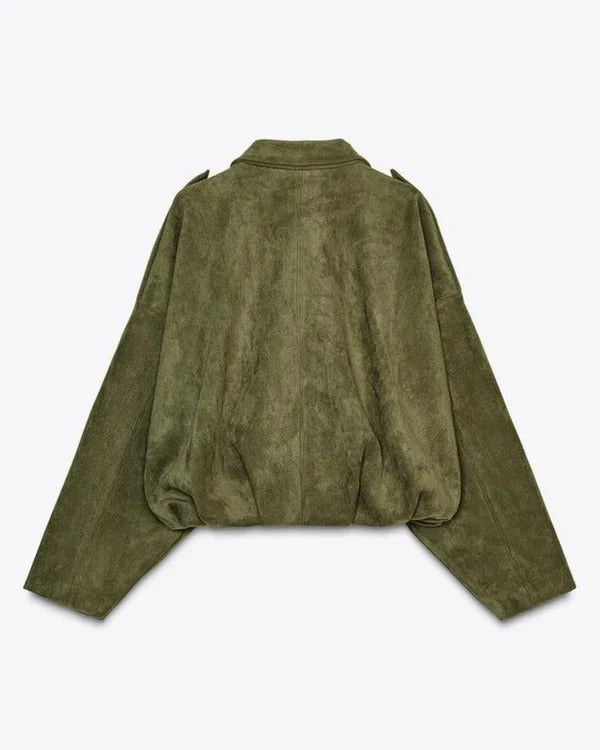 Zarae | Suede Bomber Jacket