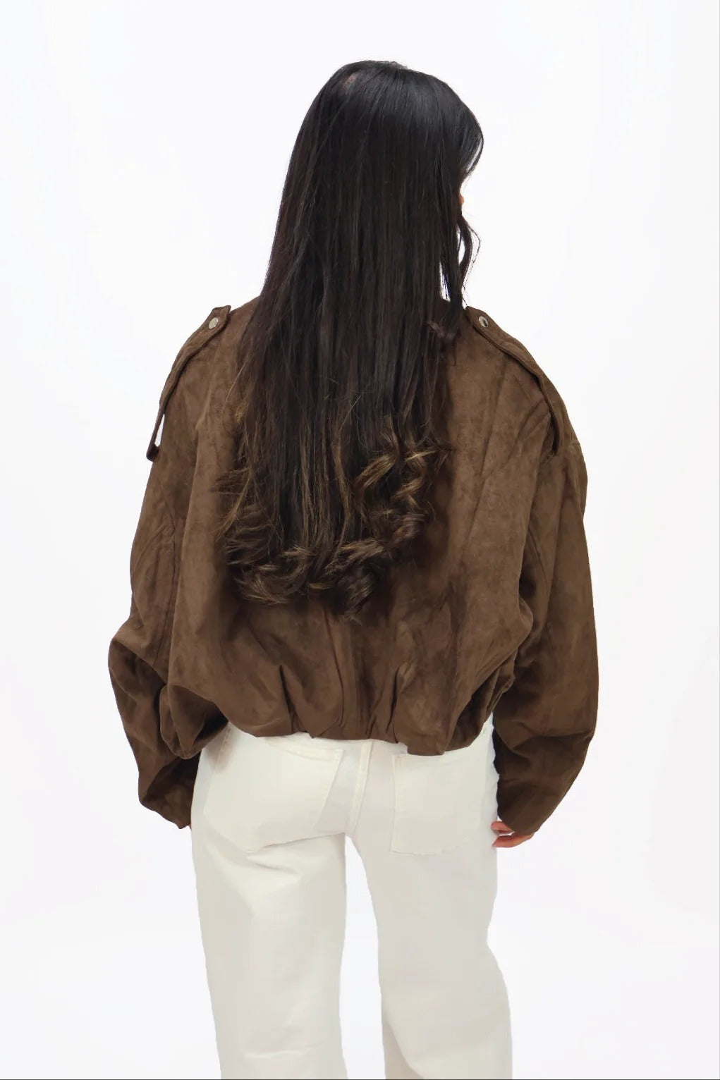 Zarae | Suede Bomber Jacket