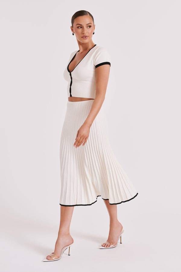 Valeria | Knitted Crop Top Skirt Set