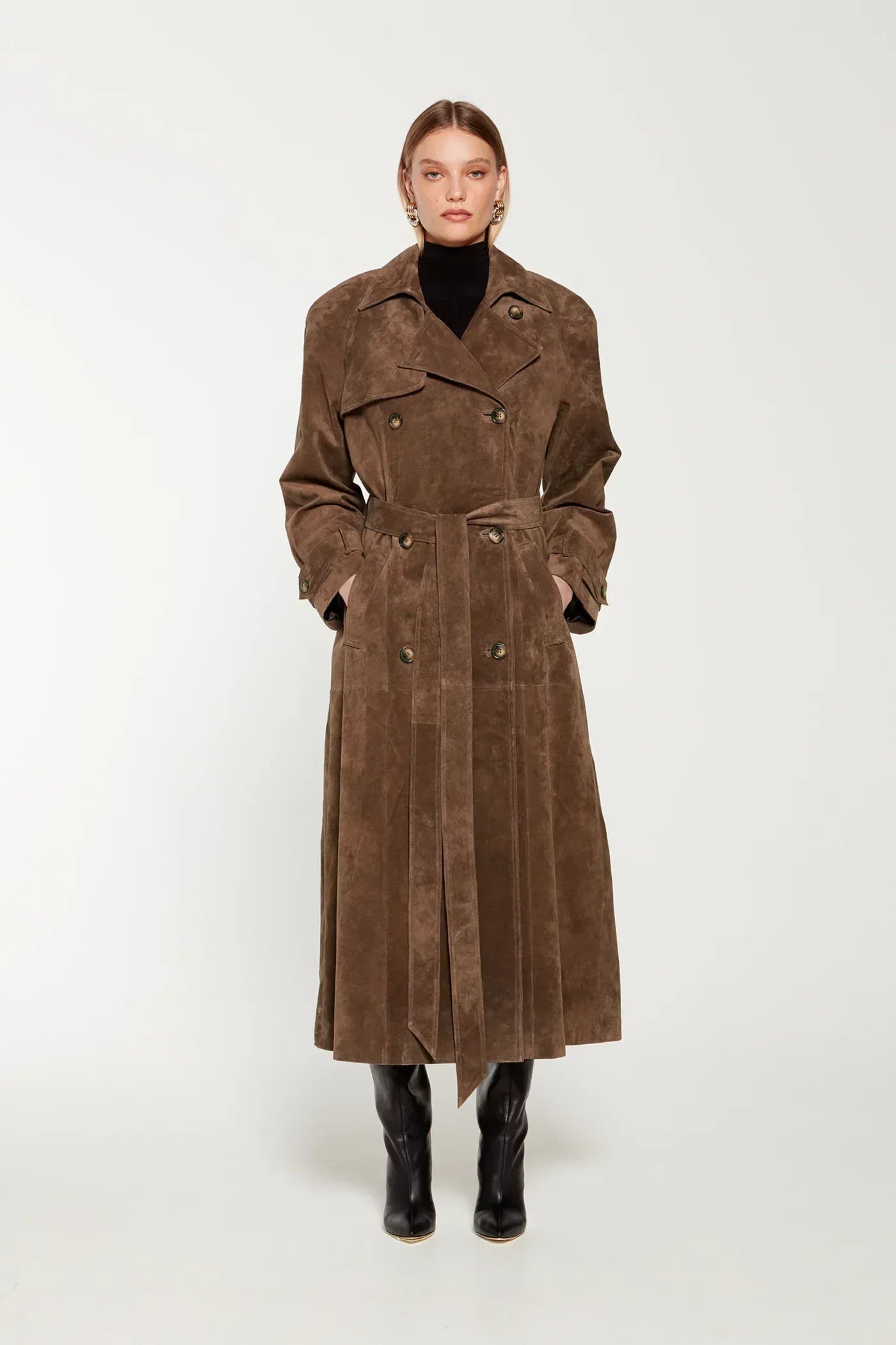 Diana | Suede Trench Coat