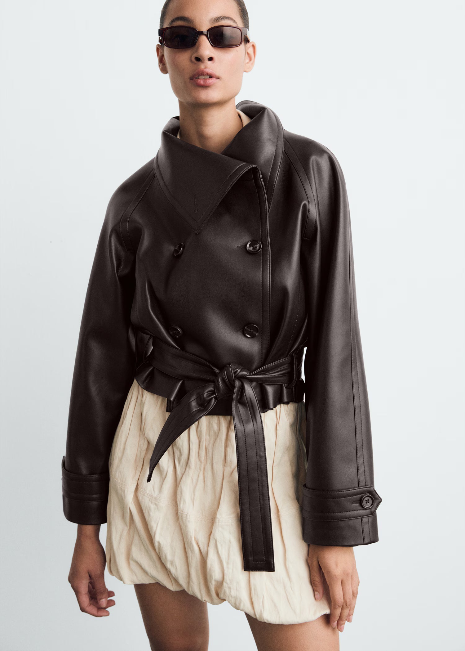 Amely | Leather Trench Coat