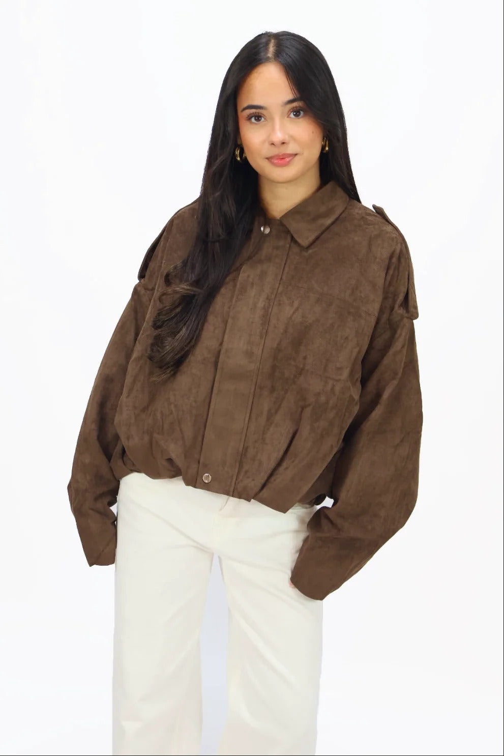 Zarae | Suede Bomber Jacket